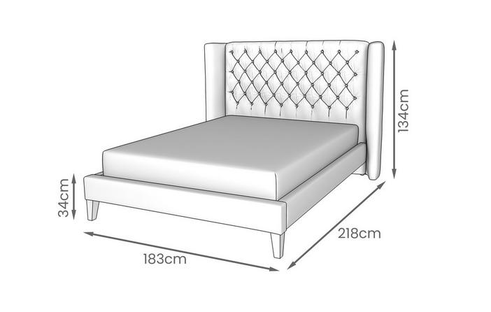 Viscount Kingsize 5 Ft Bedframe Dfs, King Size Bed Frame Measurements Uk