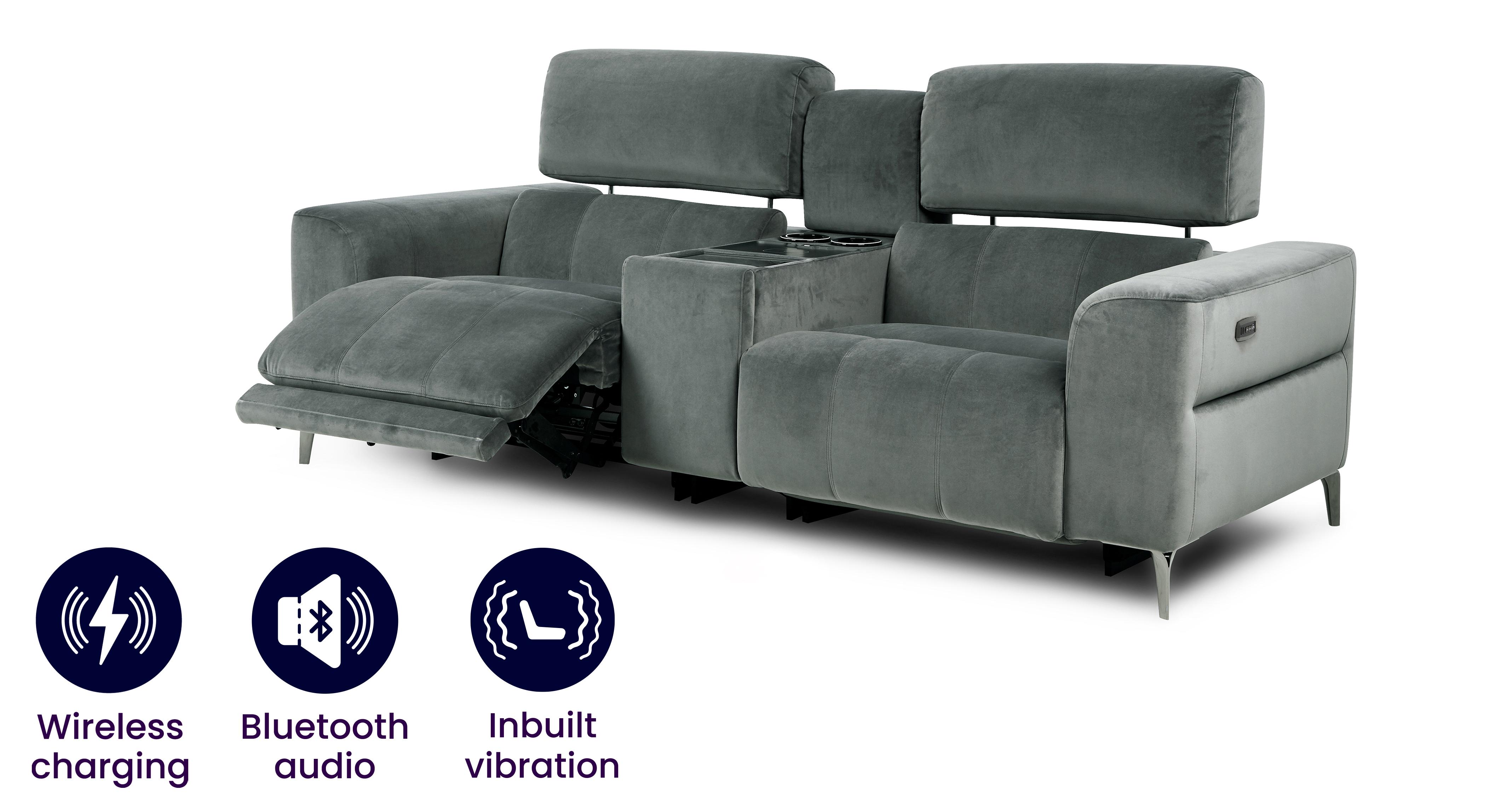 Large 2 Seat Power Recliner with Screen