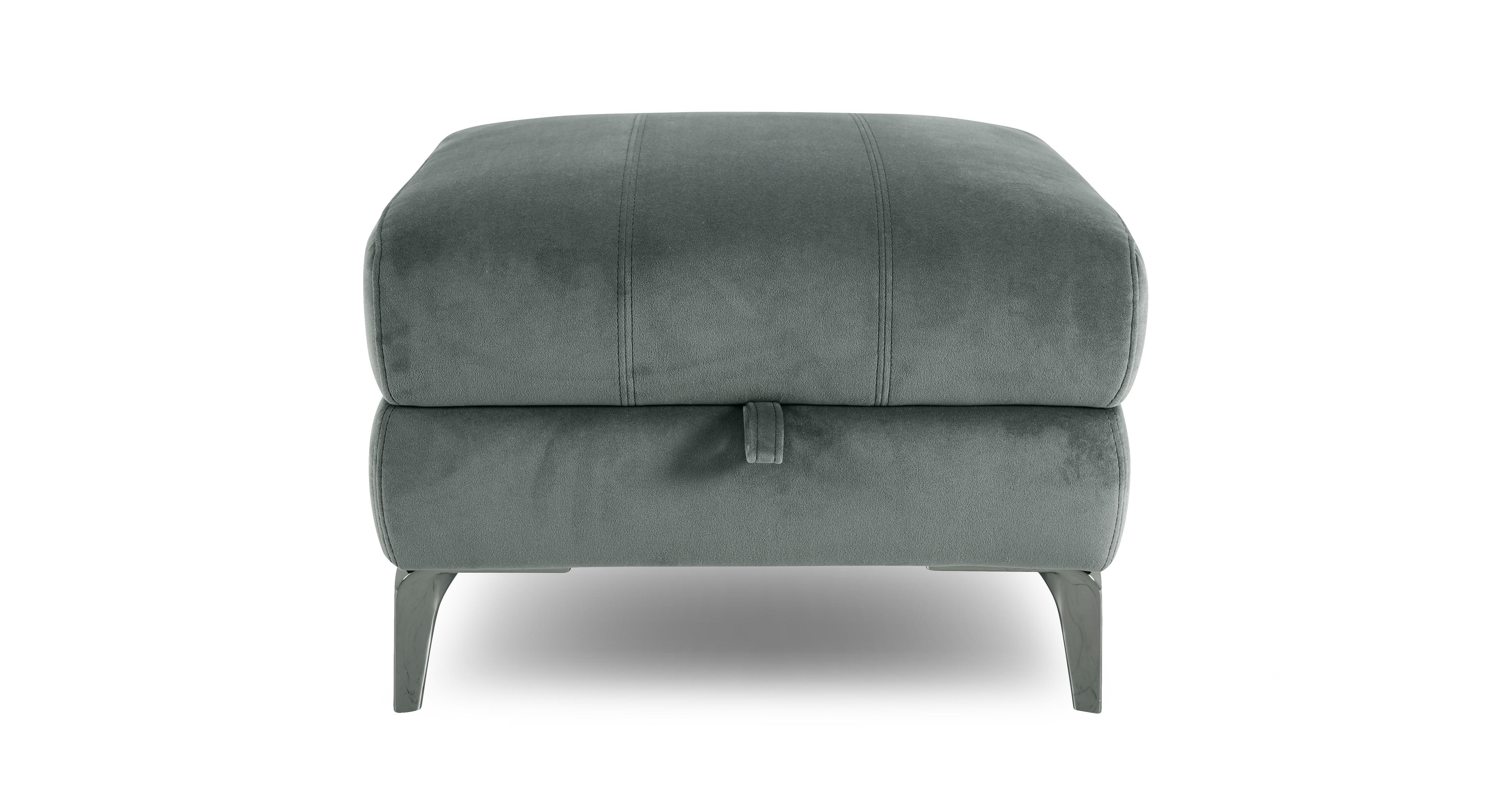 Visionary-clearance 2x 2 Seater Sofa & FootStool in Boutique Grey Clearance Grey