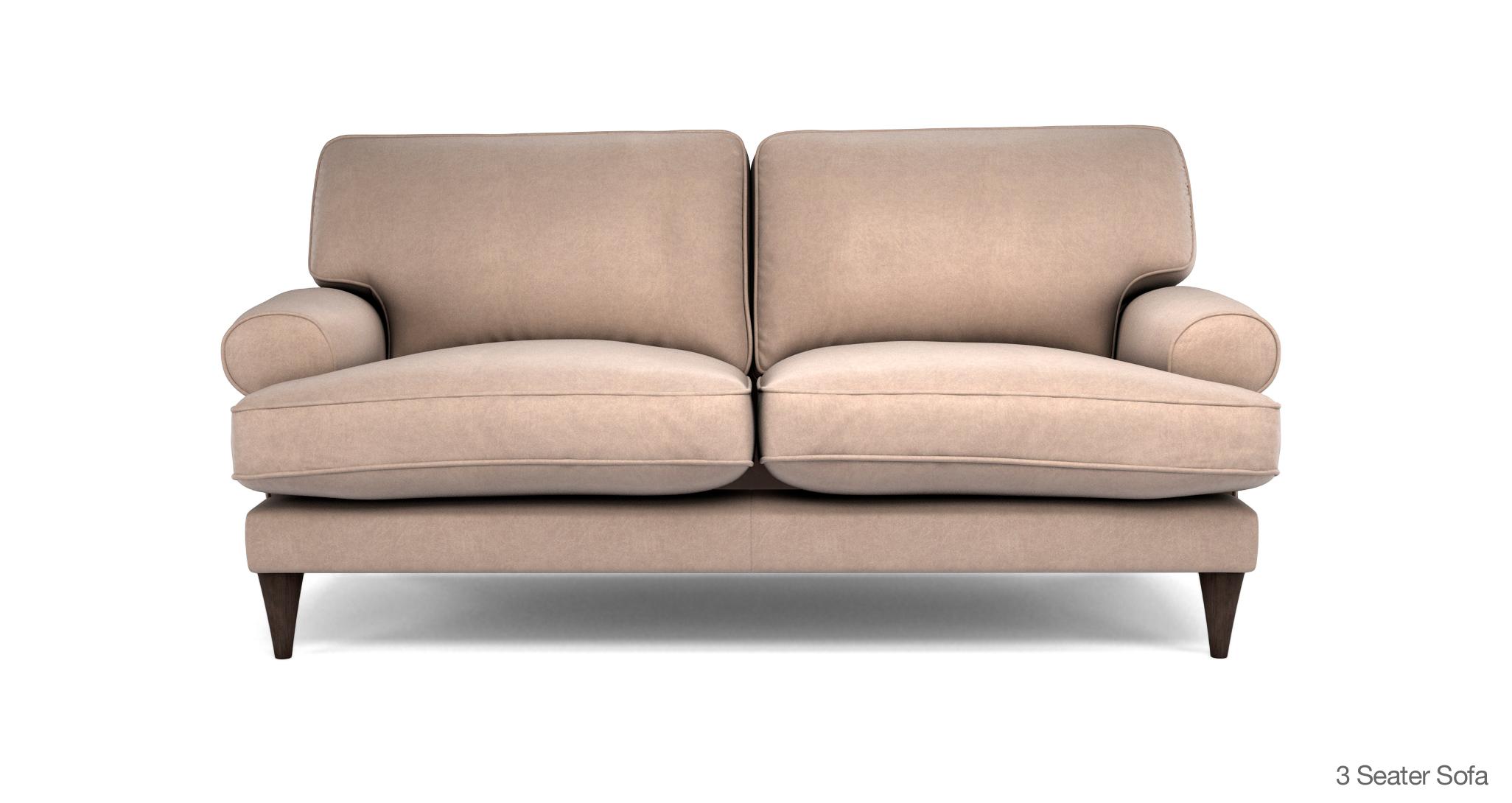 Dfs 3 seater store leather sofa