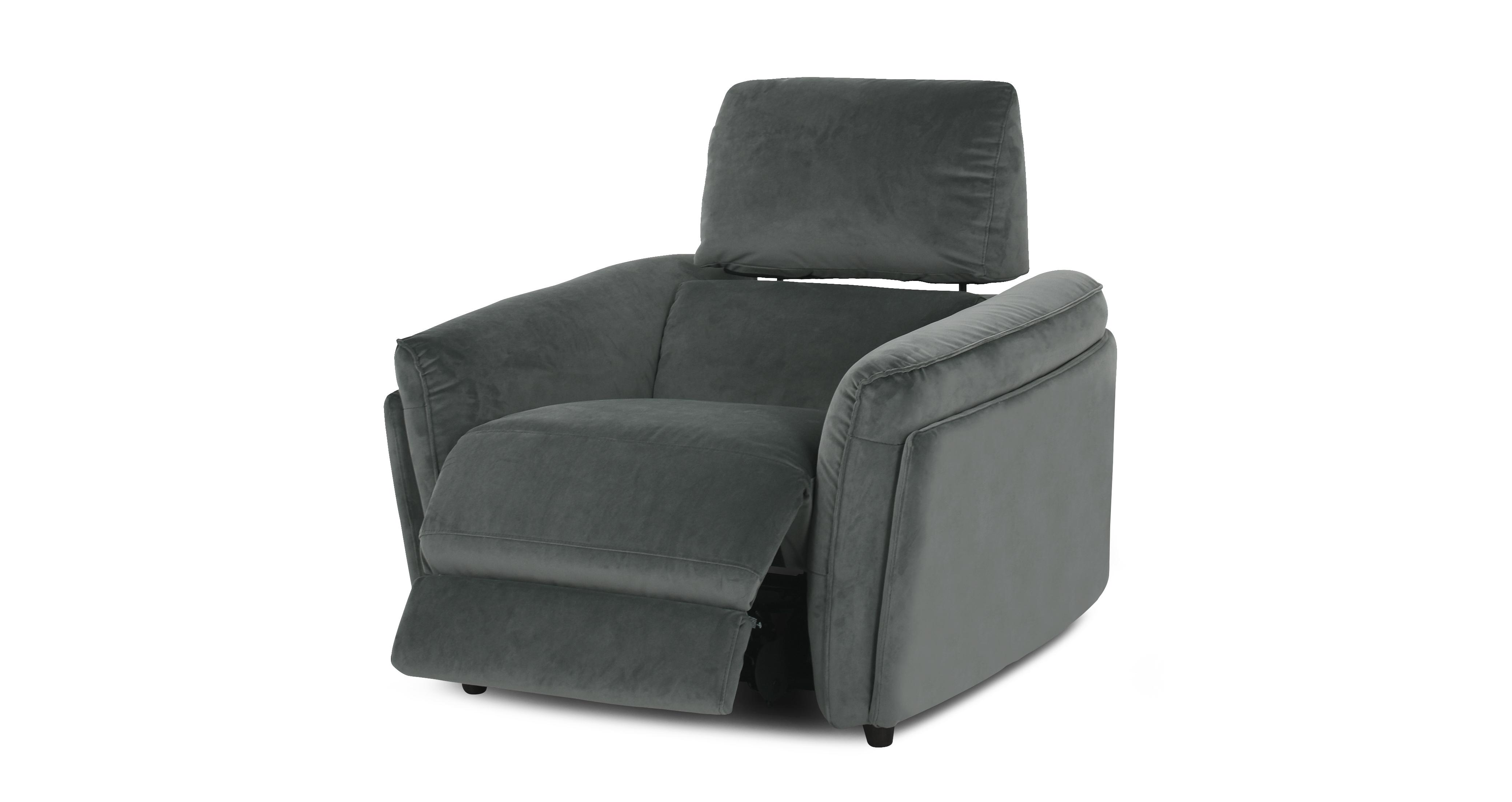 Vixon Velvet Power Recliner Chair DFS