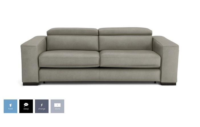 Wander 3 Seater Sofa Bed Dfs, Silver Grey Leather Sofas Furniture Village