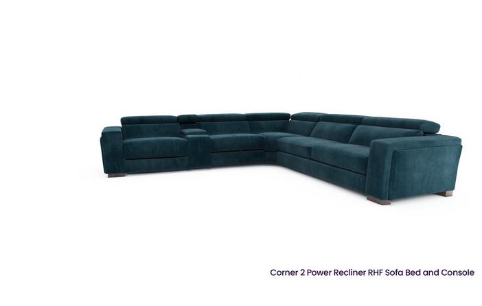Wander 2 Corner Power Recliner Right, Marlo Furniture Leather Sofa Bed