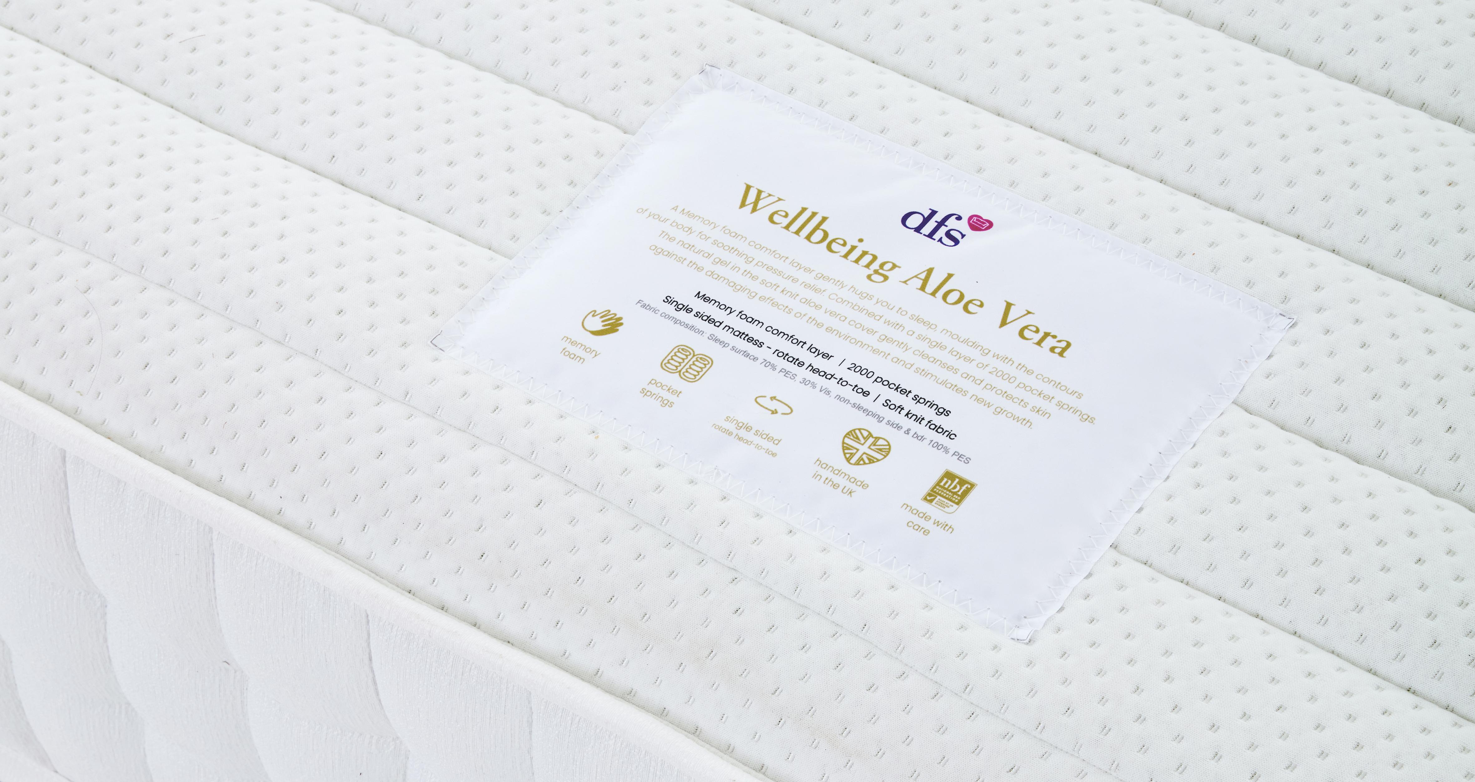 Wellbeing-aloe-vera-mattress Double (4 ft 6) Mattress in Wellbeing Aloe Vera White