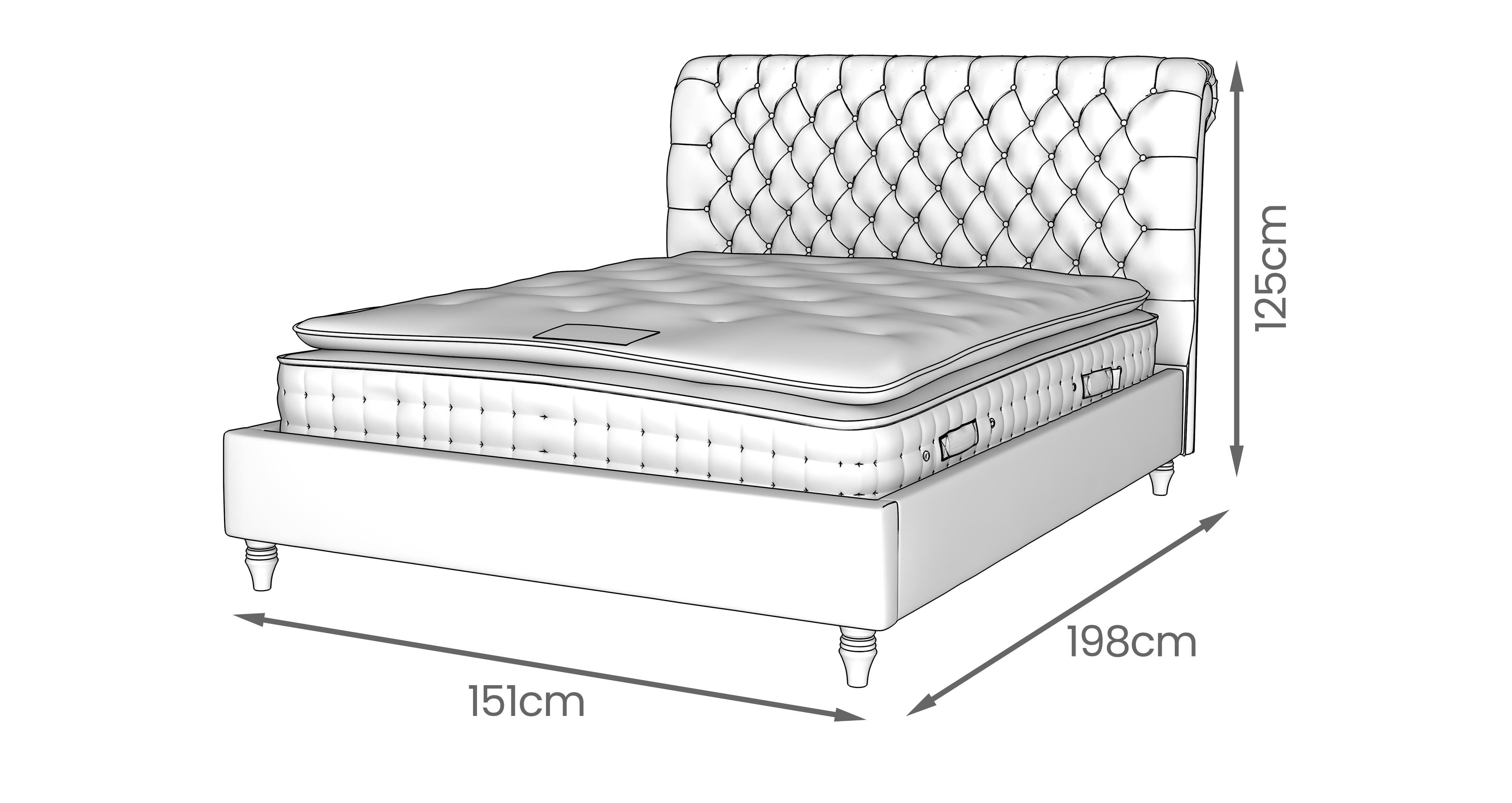 Westwood Double Bedframe in Westwood Velvet Mustard
