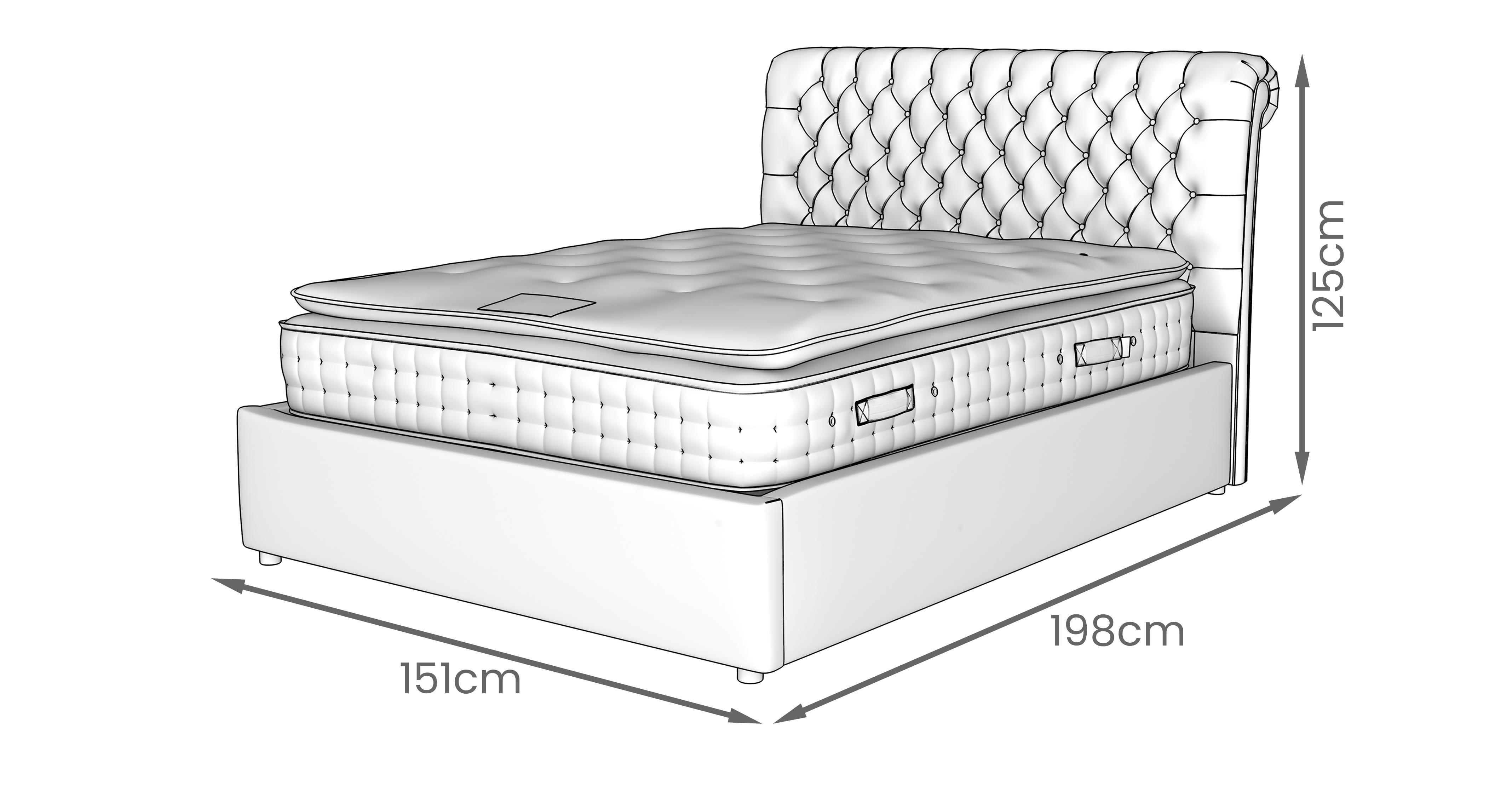Westwood Double Ottoman Bedframe in Westwood Velvet Natural