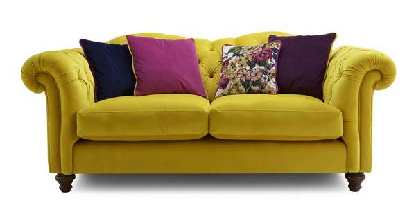 Windsor Velvet 3 Seater Sofa, Purple 3 Seater Sofa Bed