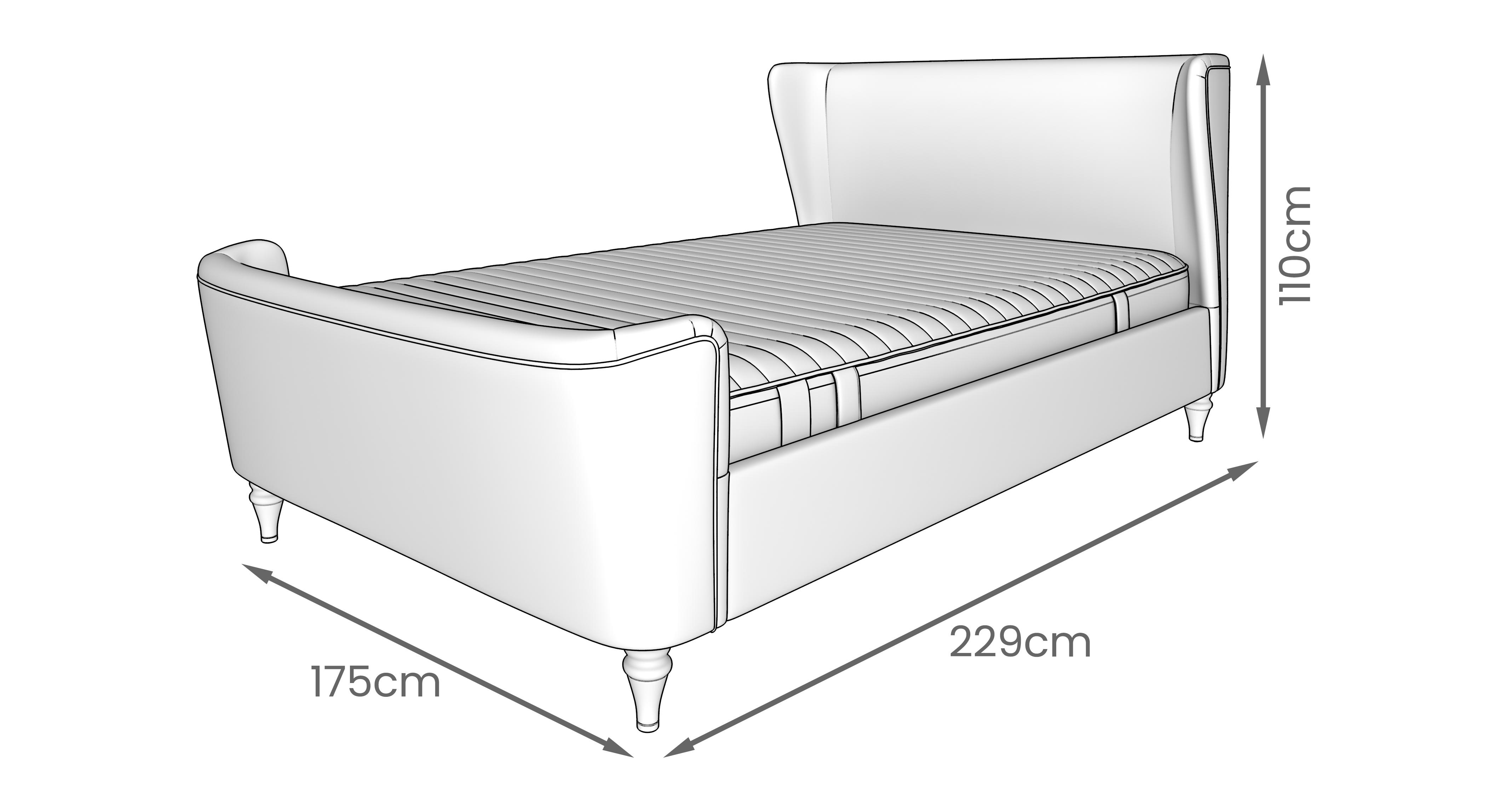 Wisteria King Bedframe in Wisteria Grey Grey