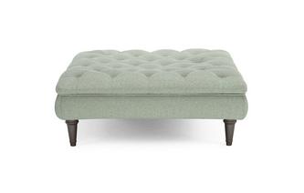 Square Buttoned Footstool 