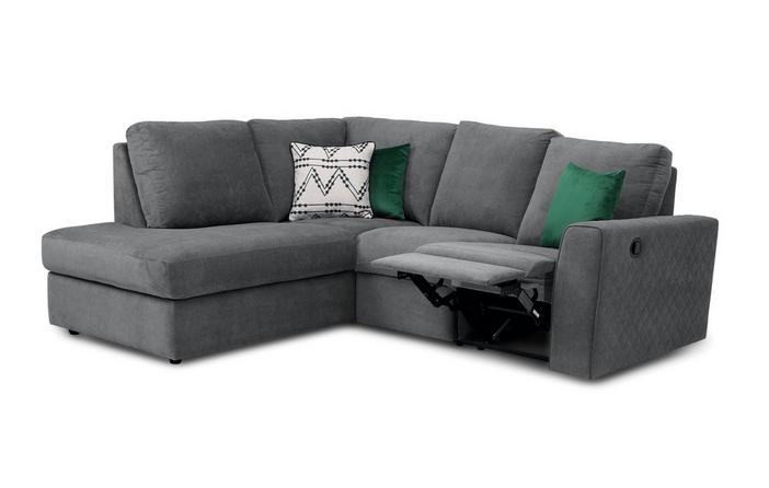 Xander Right Hand Facing Arm Open End, Corner Sofa With Chaise End And Recliner