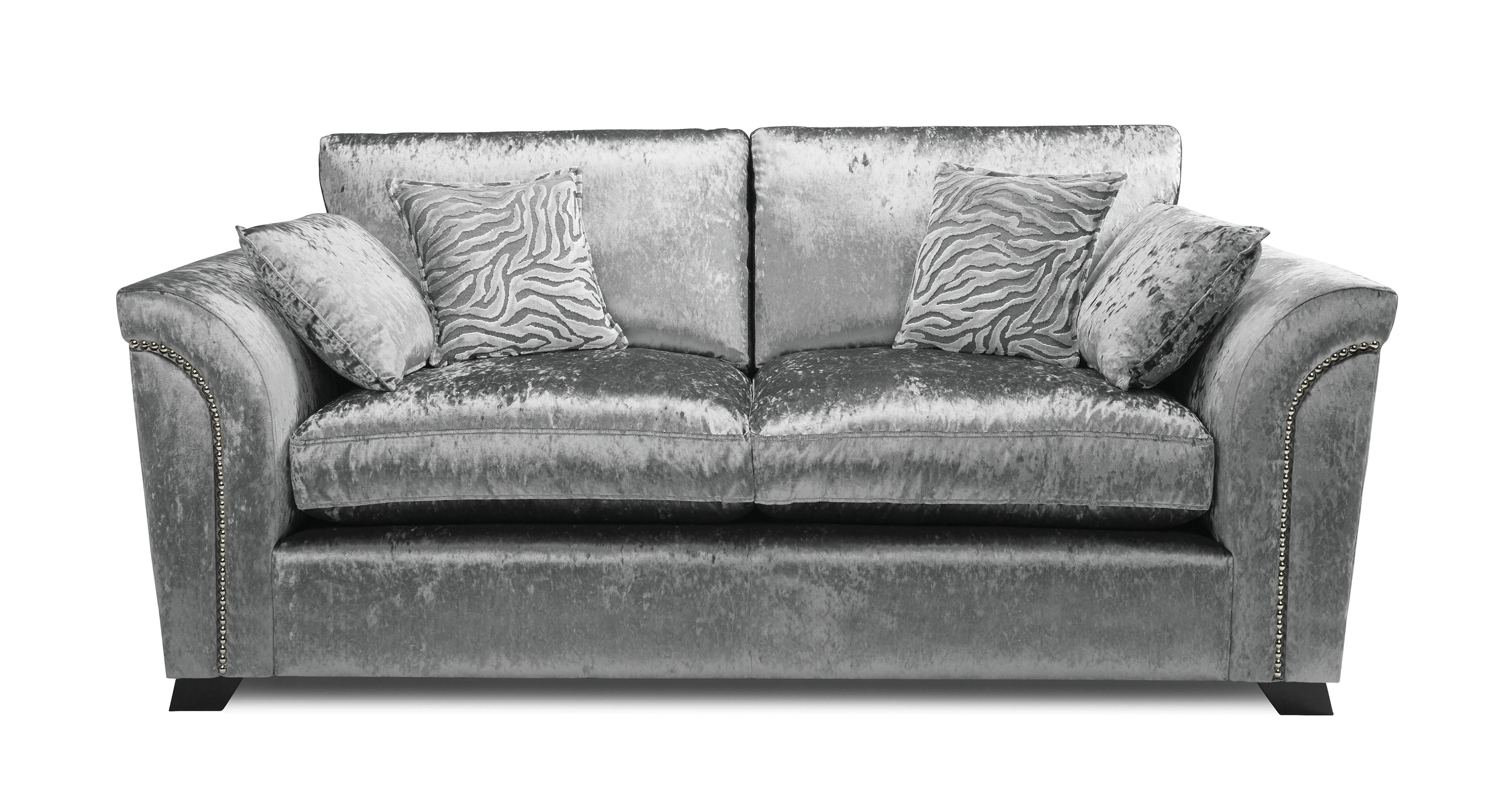 Dfs crushed deals velvet sofa bed