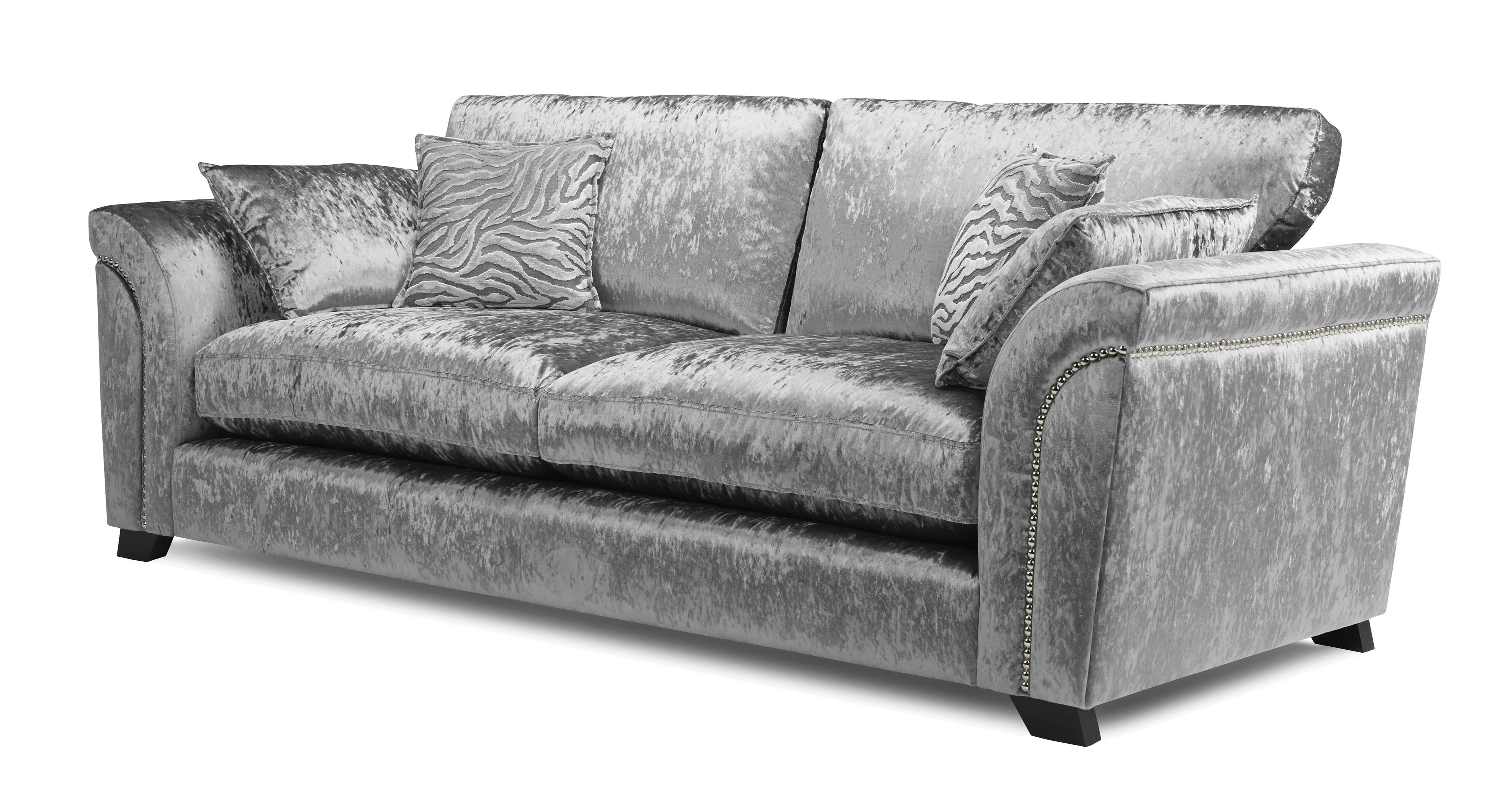 Dfs crushed deals velvet corner sofa