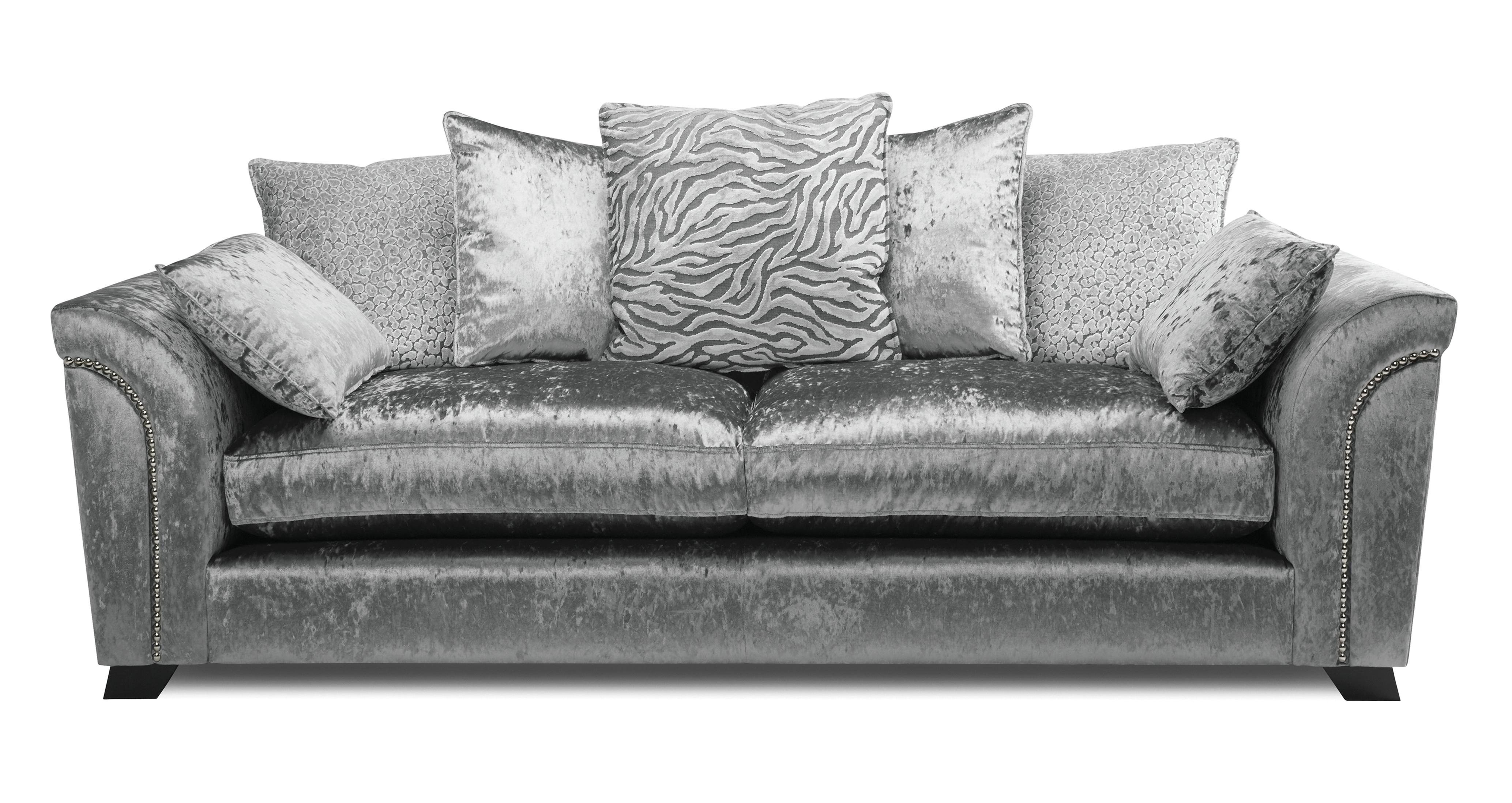 Dfs crushed deals velvet corner sofa