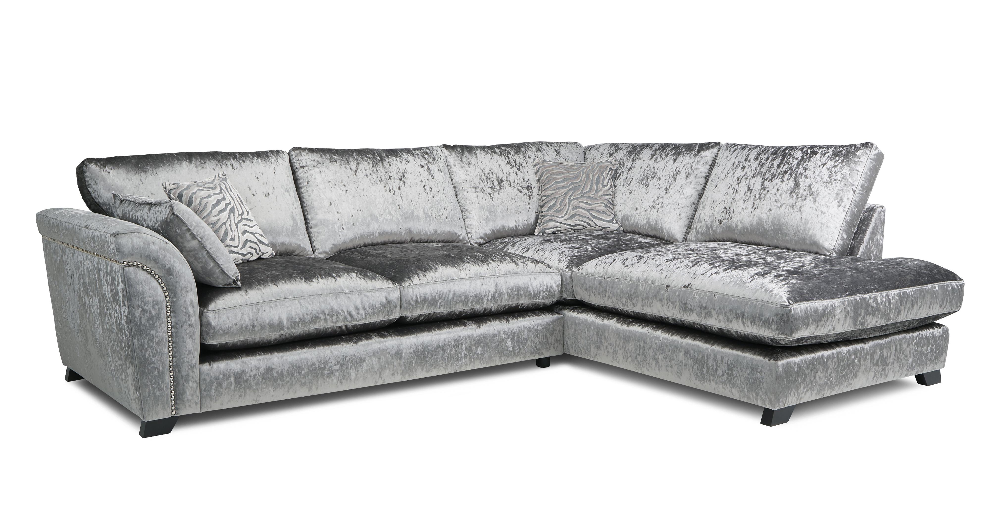 Black velvet store sofa dfs