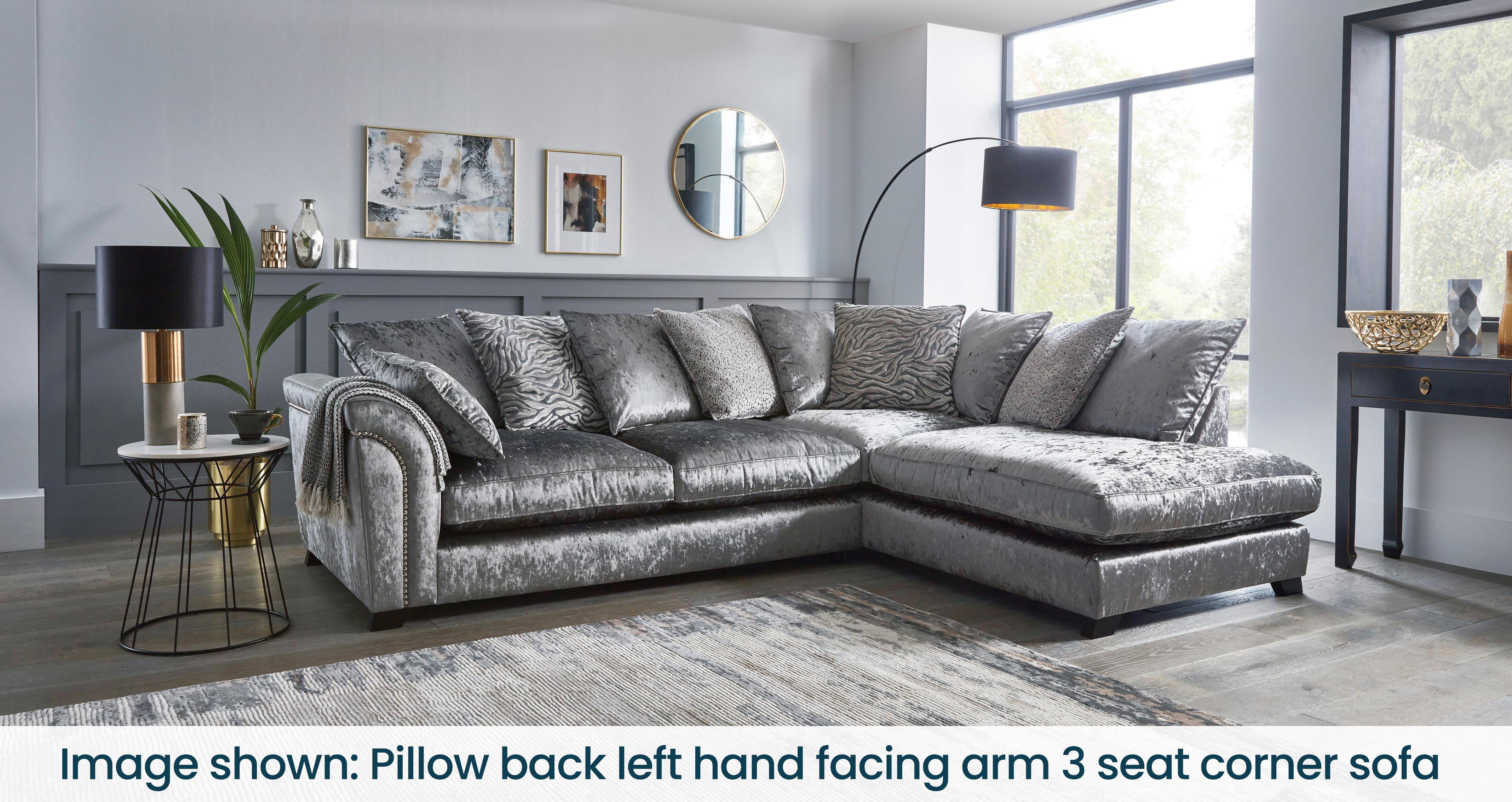 Xara Pillow Back Right Hand Facing Seater Corner Sofa DFS