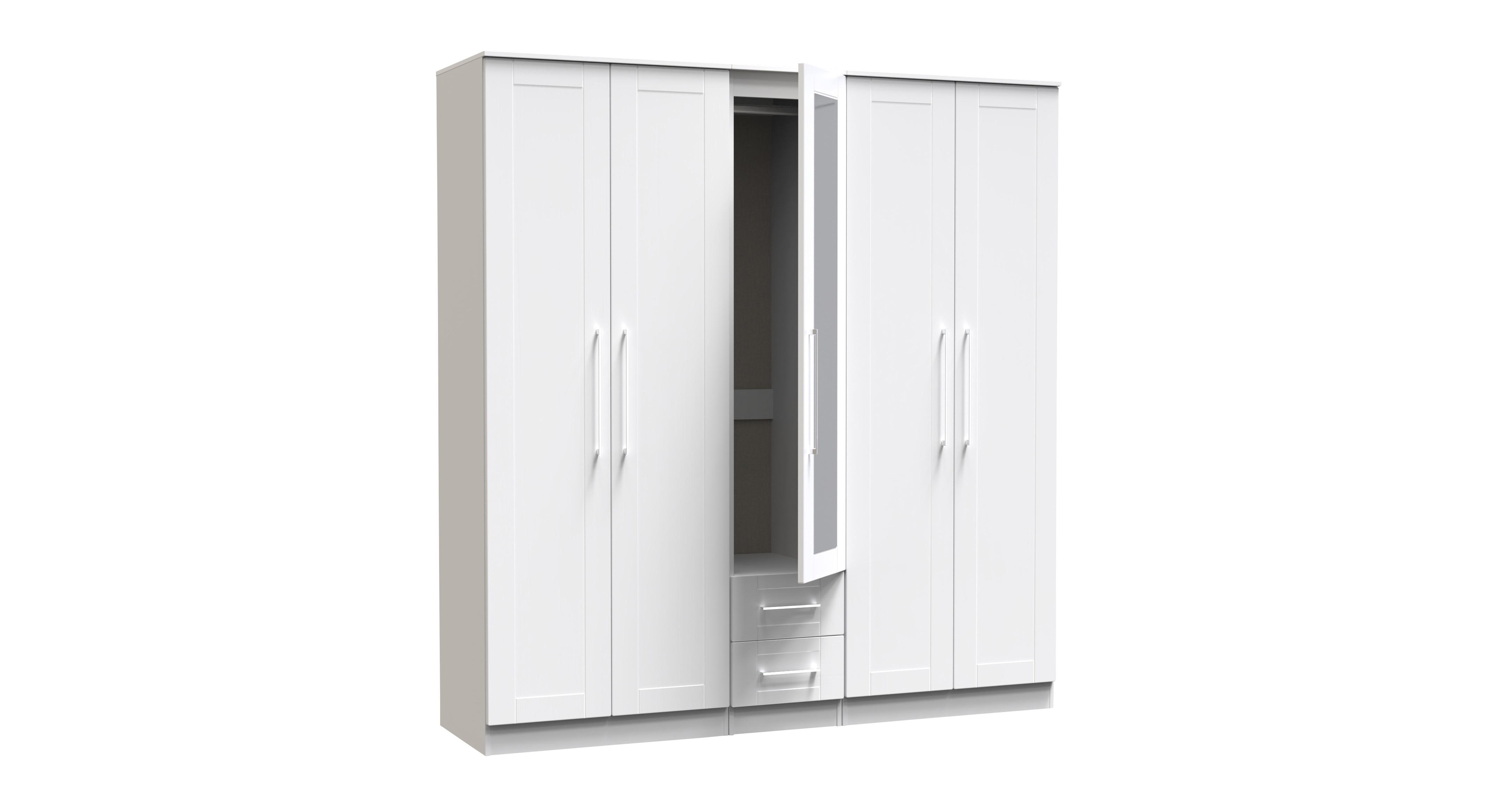 York 5 Door Mirrored Wardrobe | DFS