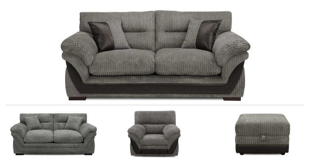 3 Seater Sofa, 2 Seater Sofa , Recliner Chair & Footstool