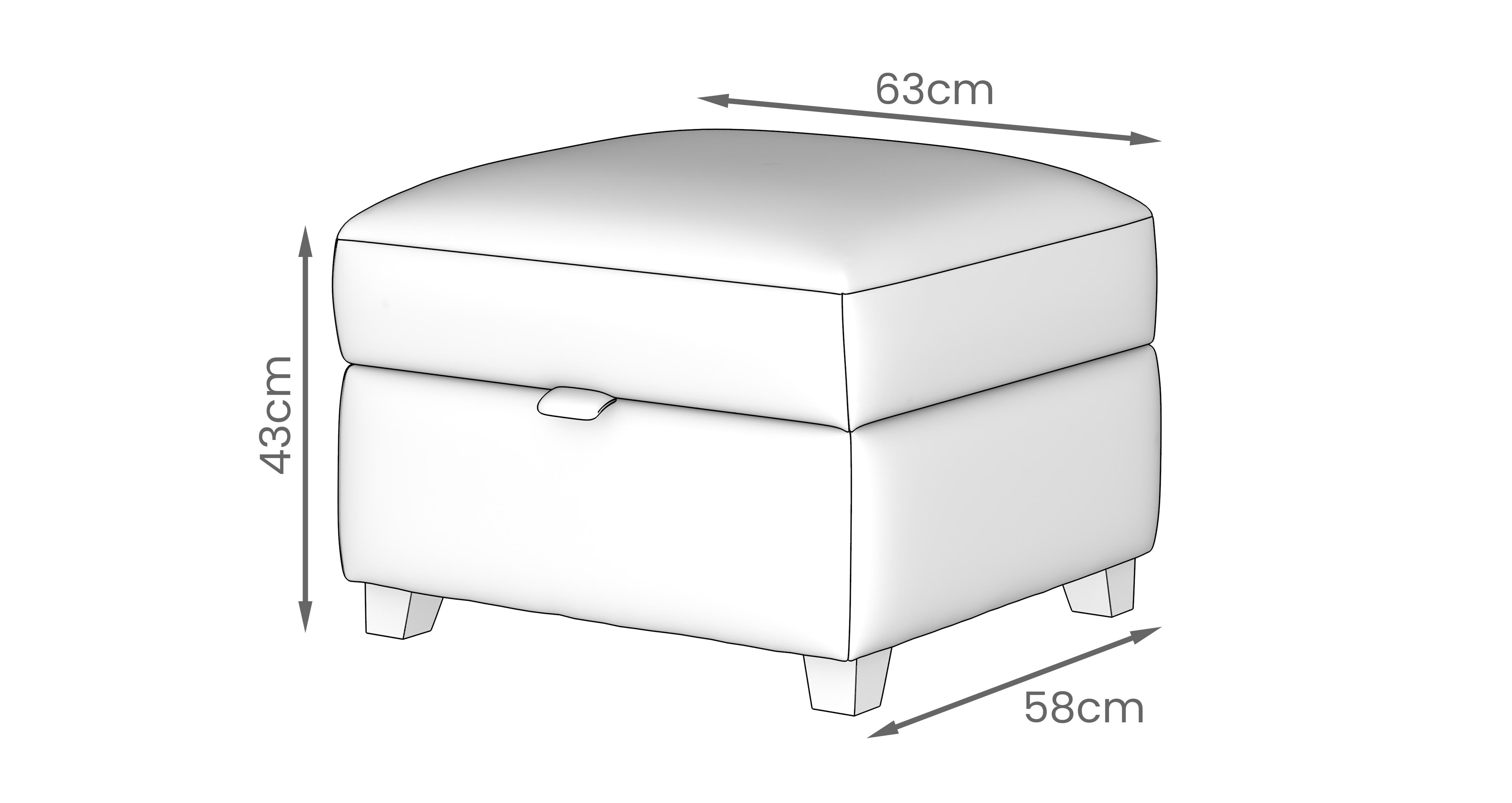 Zanetta Velvet Small Storage Footstool | DFS