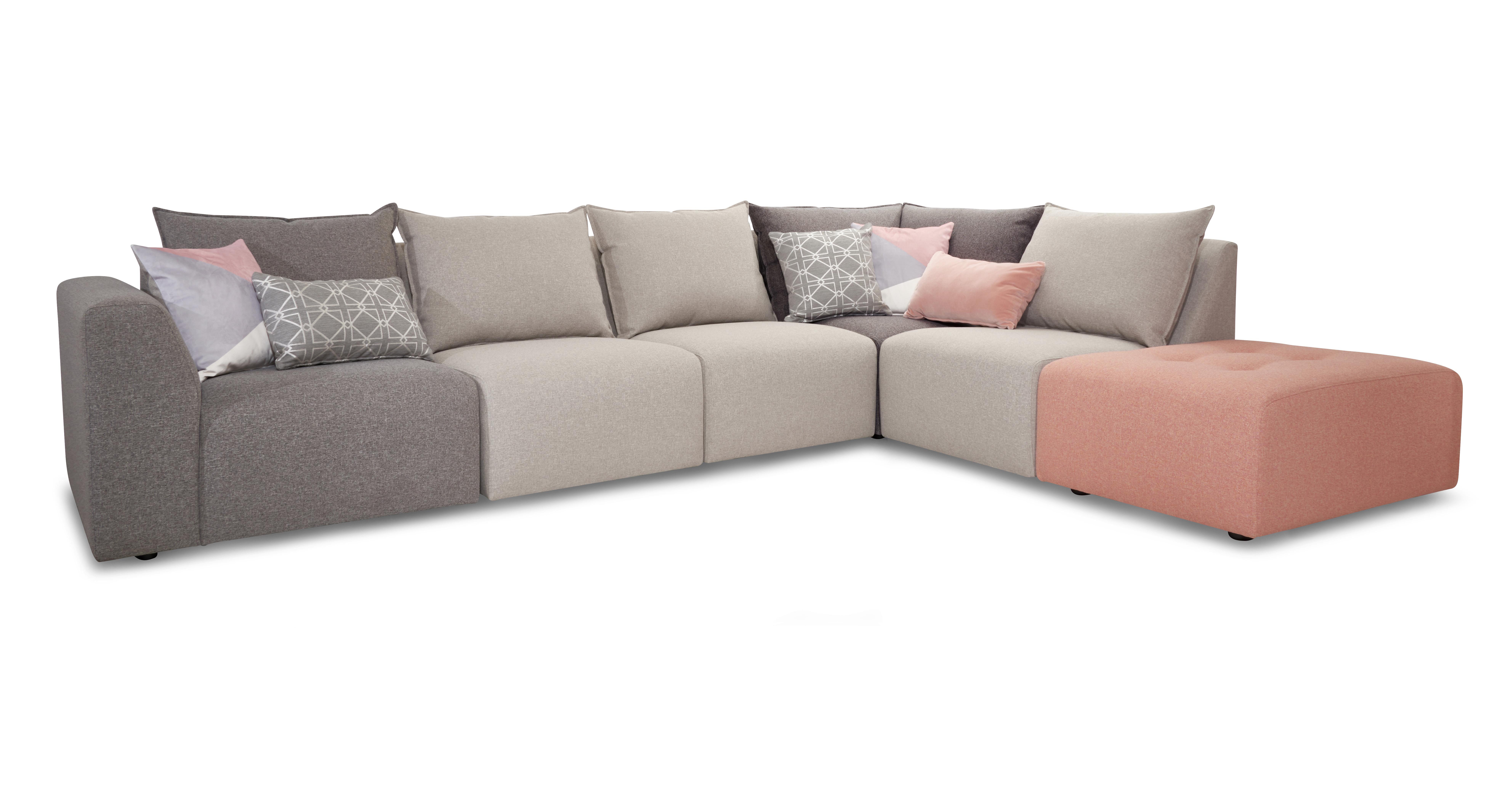Zania Left Hand Facing Arm Corner Sofa Dusky DFS