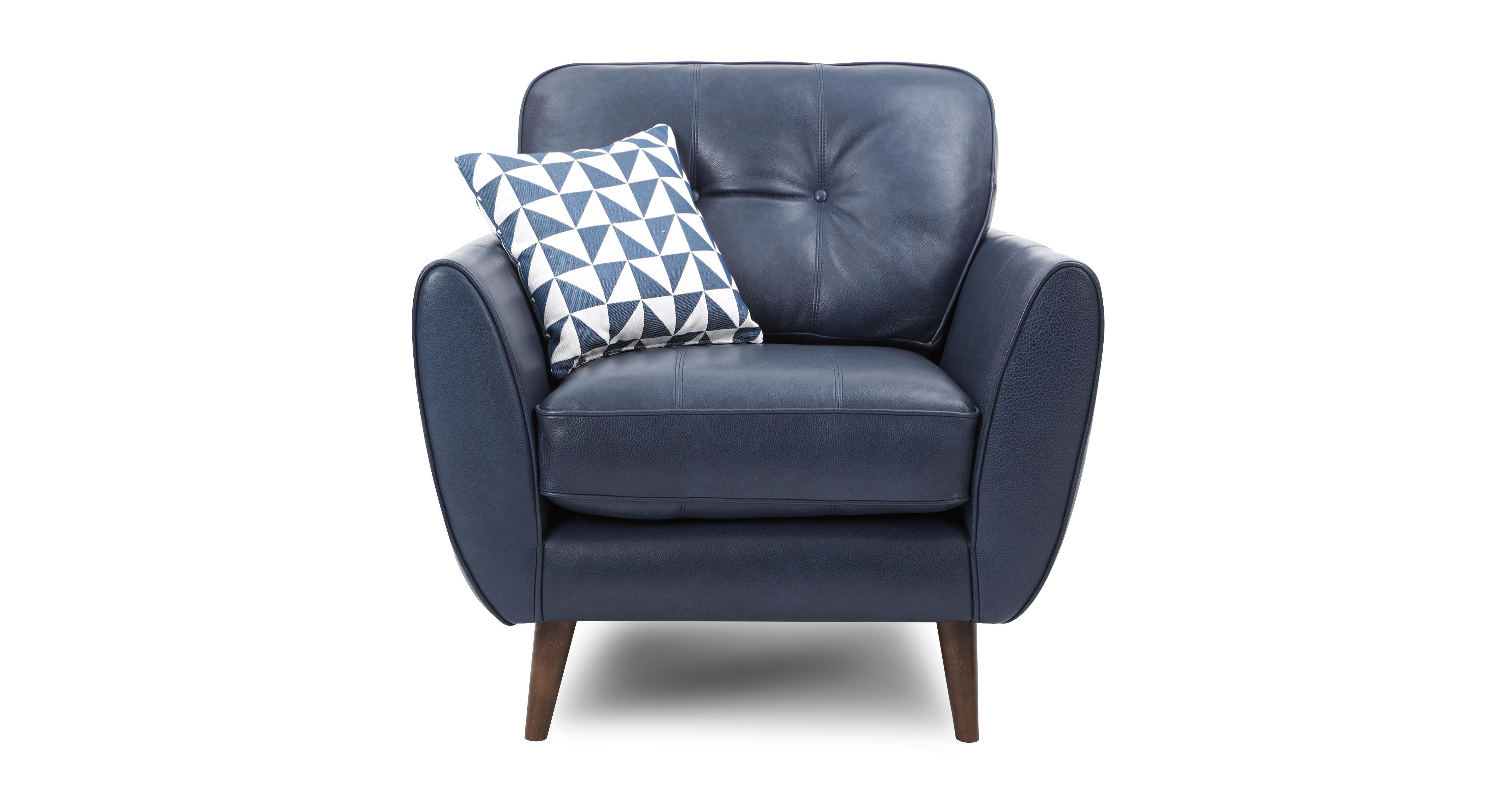Zinc Leather Armchair, French Connection Leather Chair
