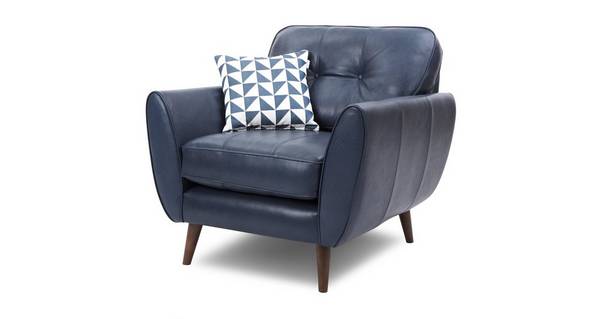 Zinc Leather Armchair Dfs, French Connection Leather Chair