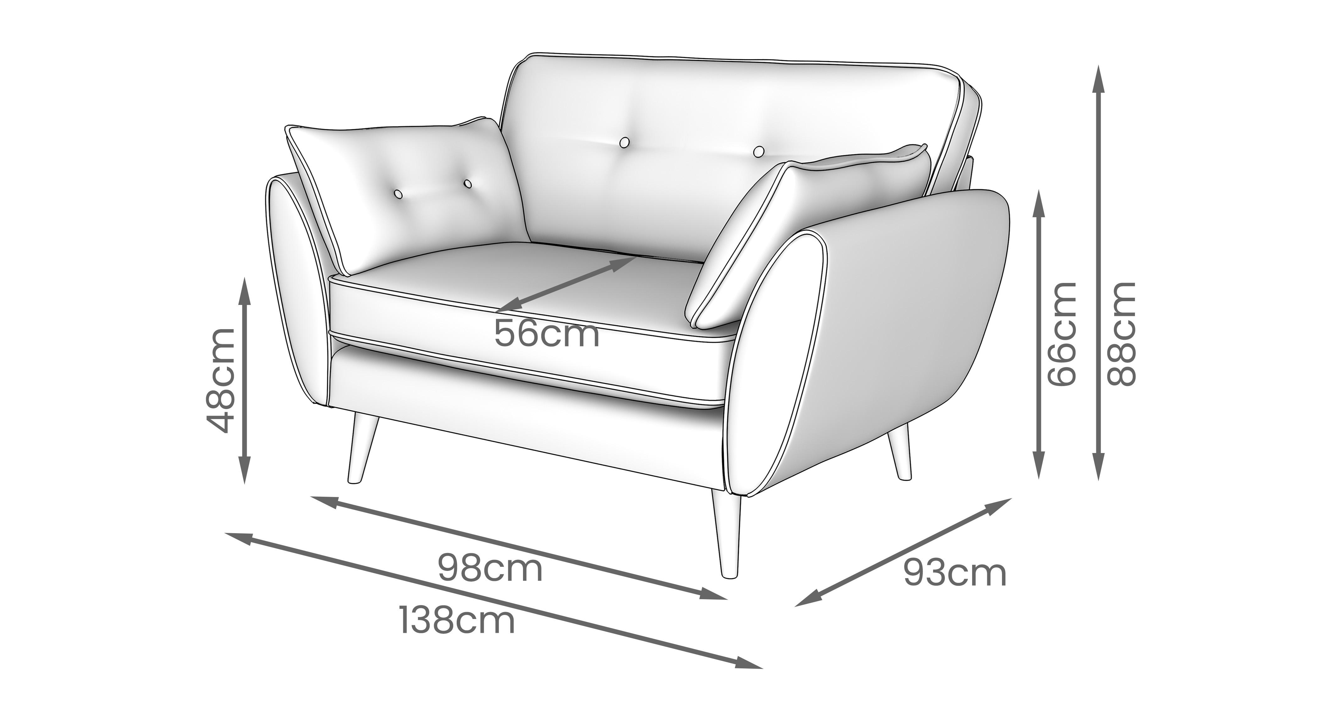 Zinc Cuddler Sofa in Zinc Green with Dark feet