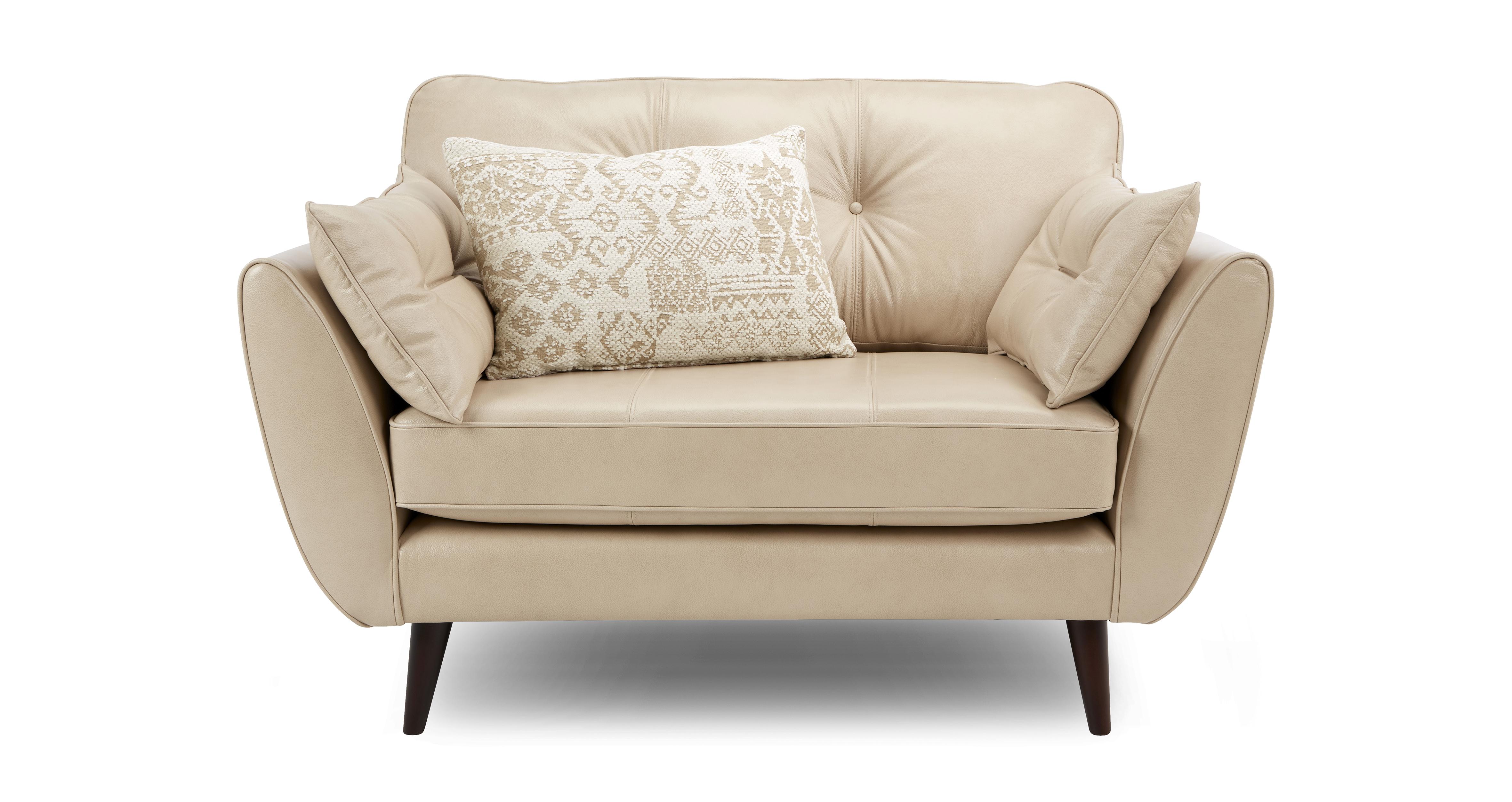Leather Cuddler Sofa