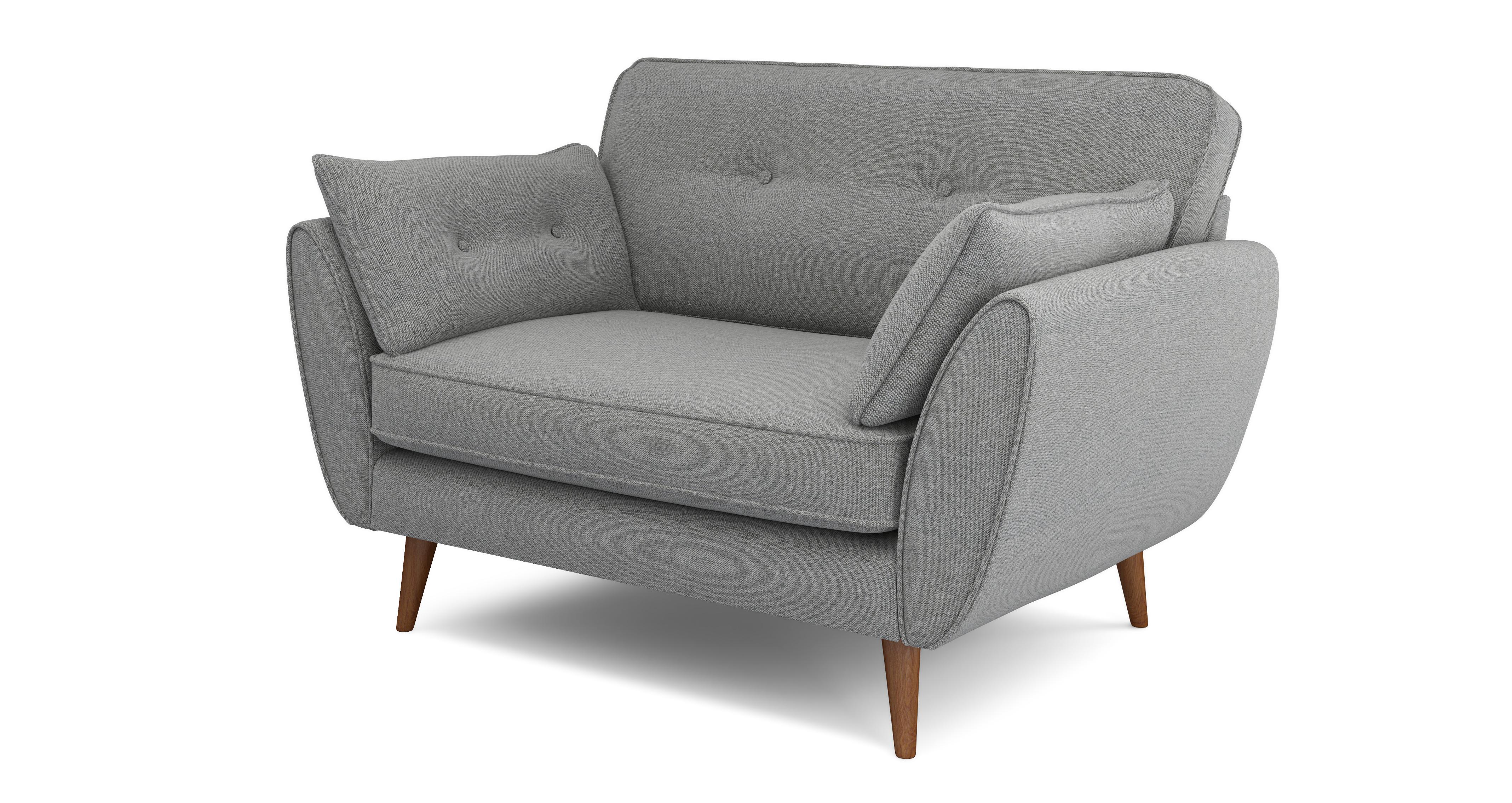 Zinc Weave Cuddler Sofa DFS