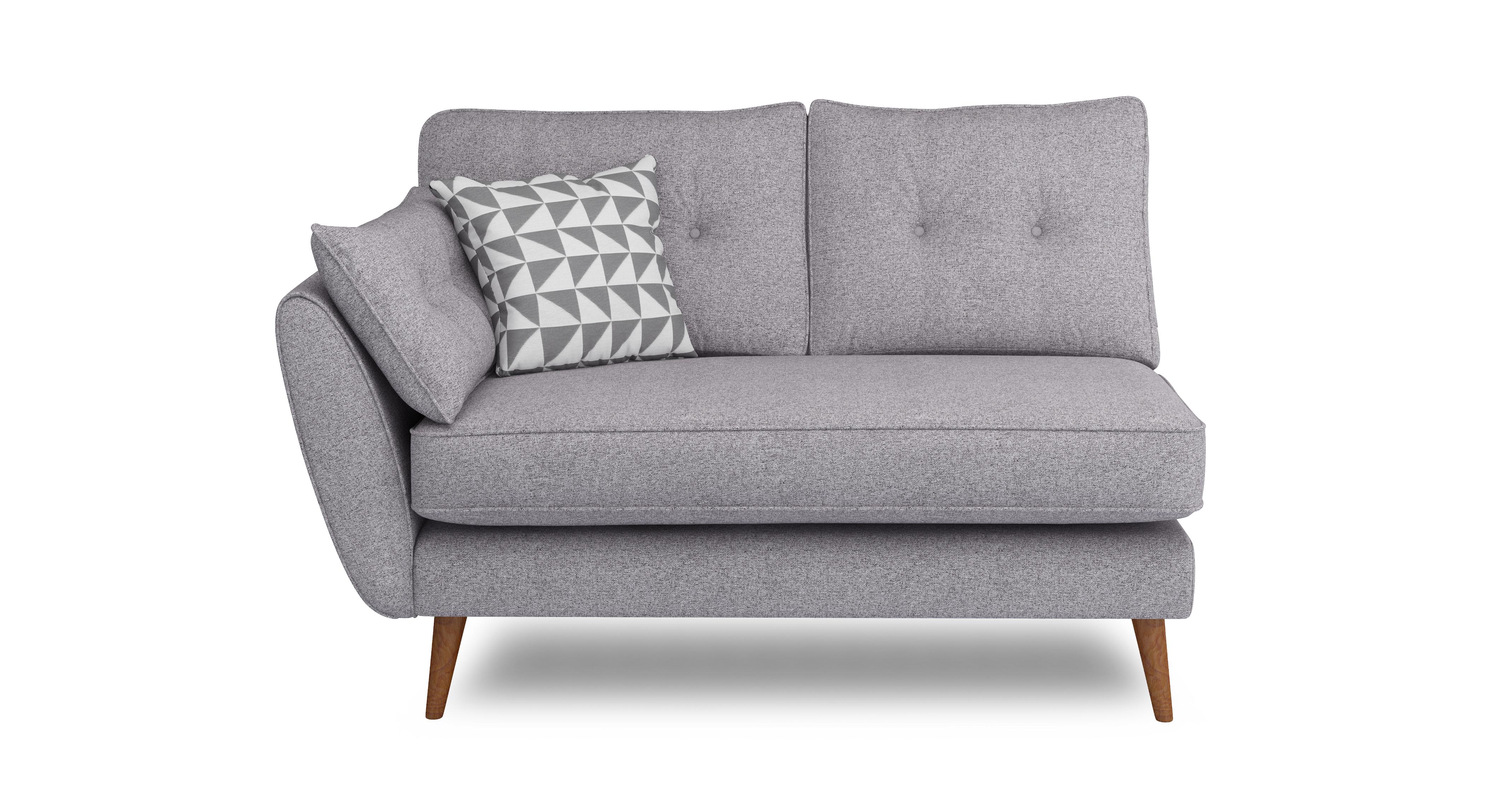 Zinc Left Hand Facing 1 Arm 2 Seat Unit DFS