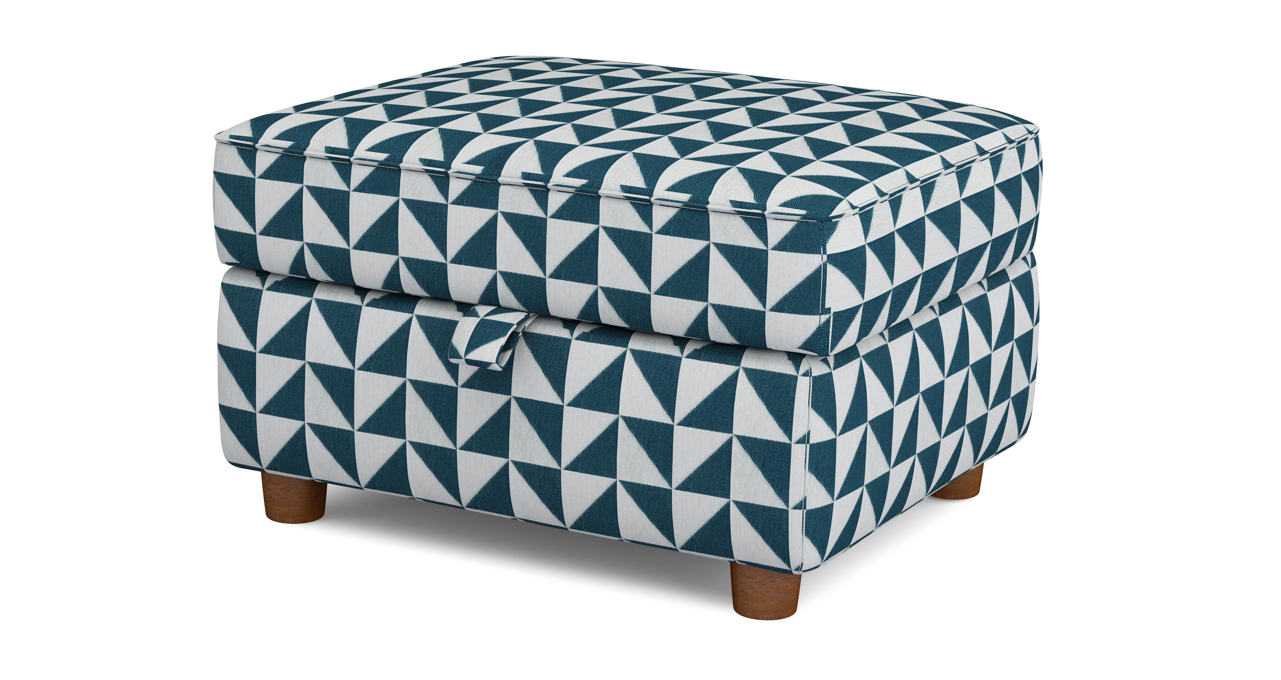 Zinc Pattern Storage Footstool DFS