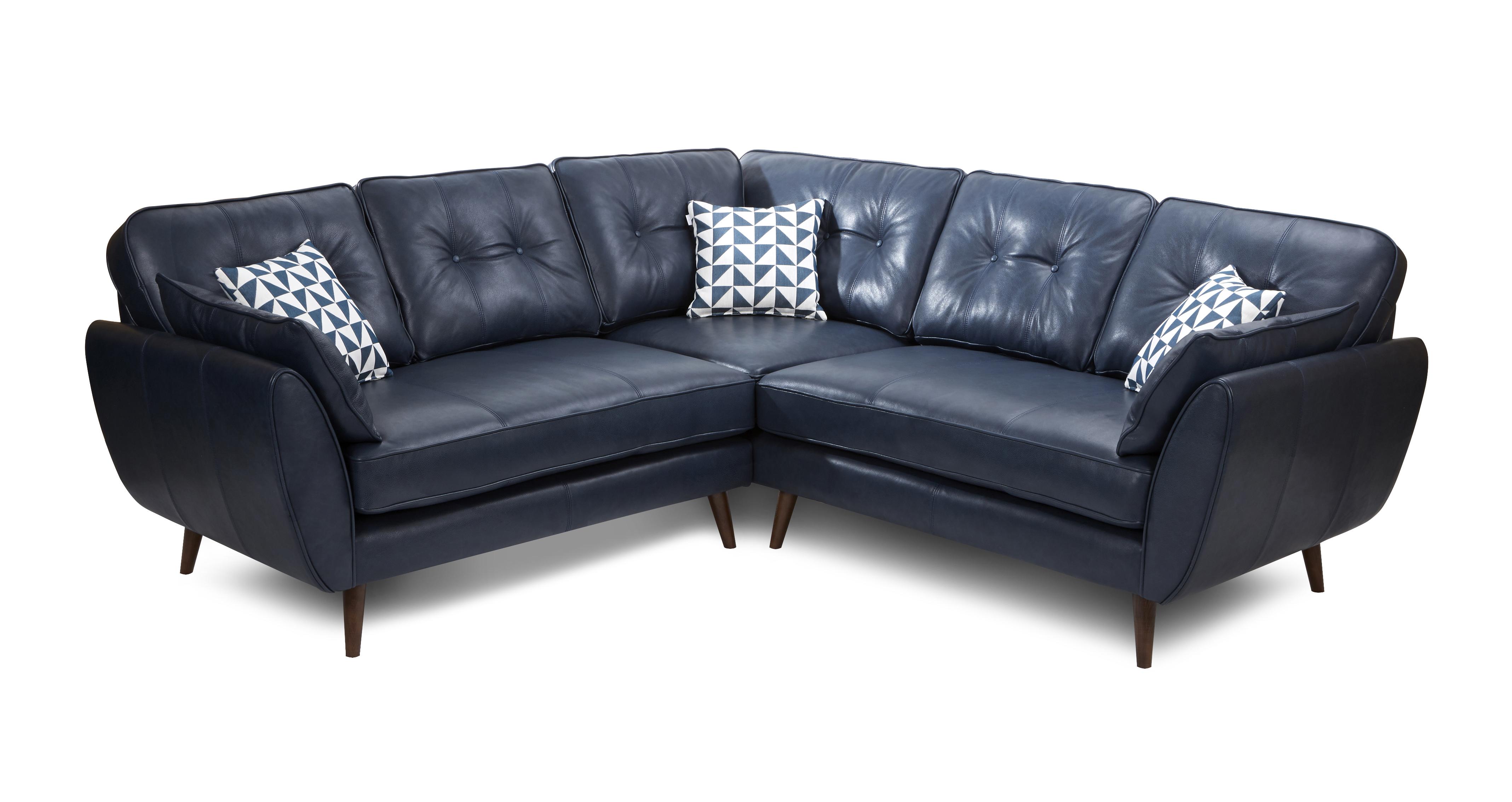 French connection zinc leather shop sofa