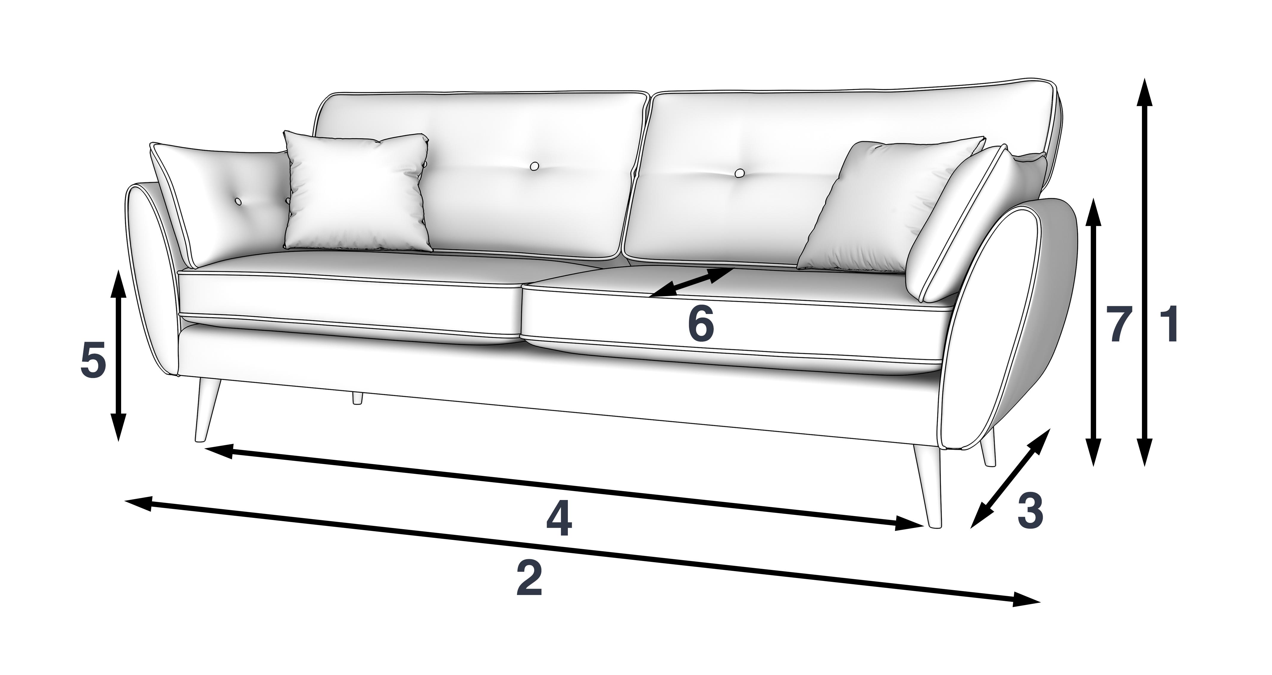 Zinc Express 4 Seater Sofa Dfs