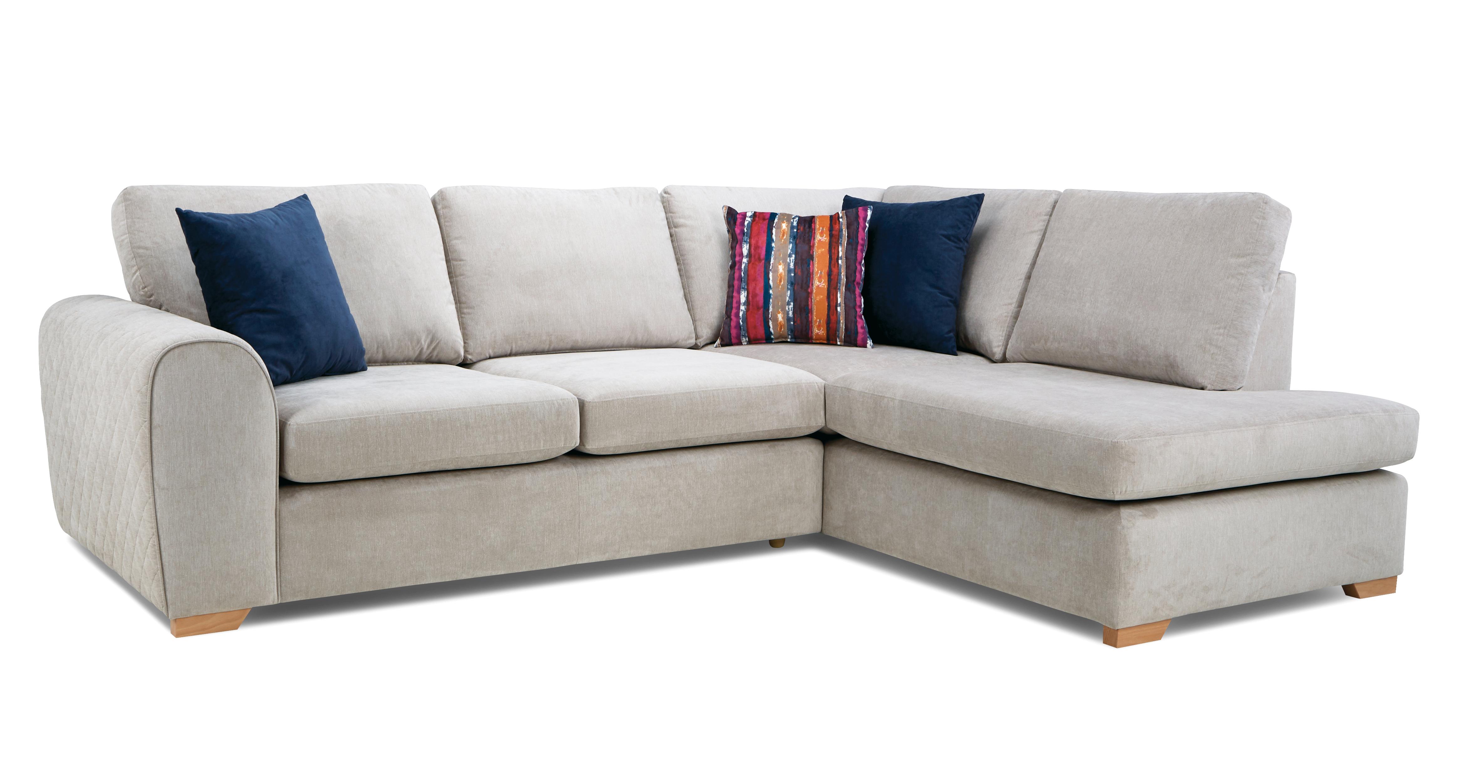 Zouk Left Hand Facing Arm Open End Deluxe Sofa Bed Corner Sofa